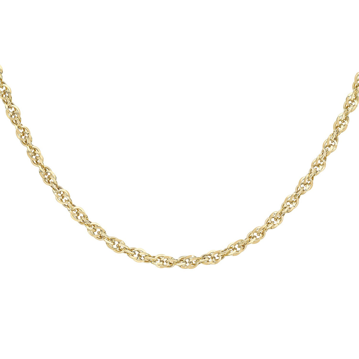 Diamond Cut Prince of Wales Chain 16 Inch in 9K Yellow Gold 7582294 0
