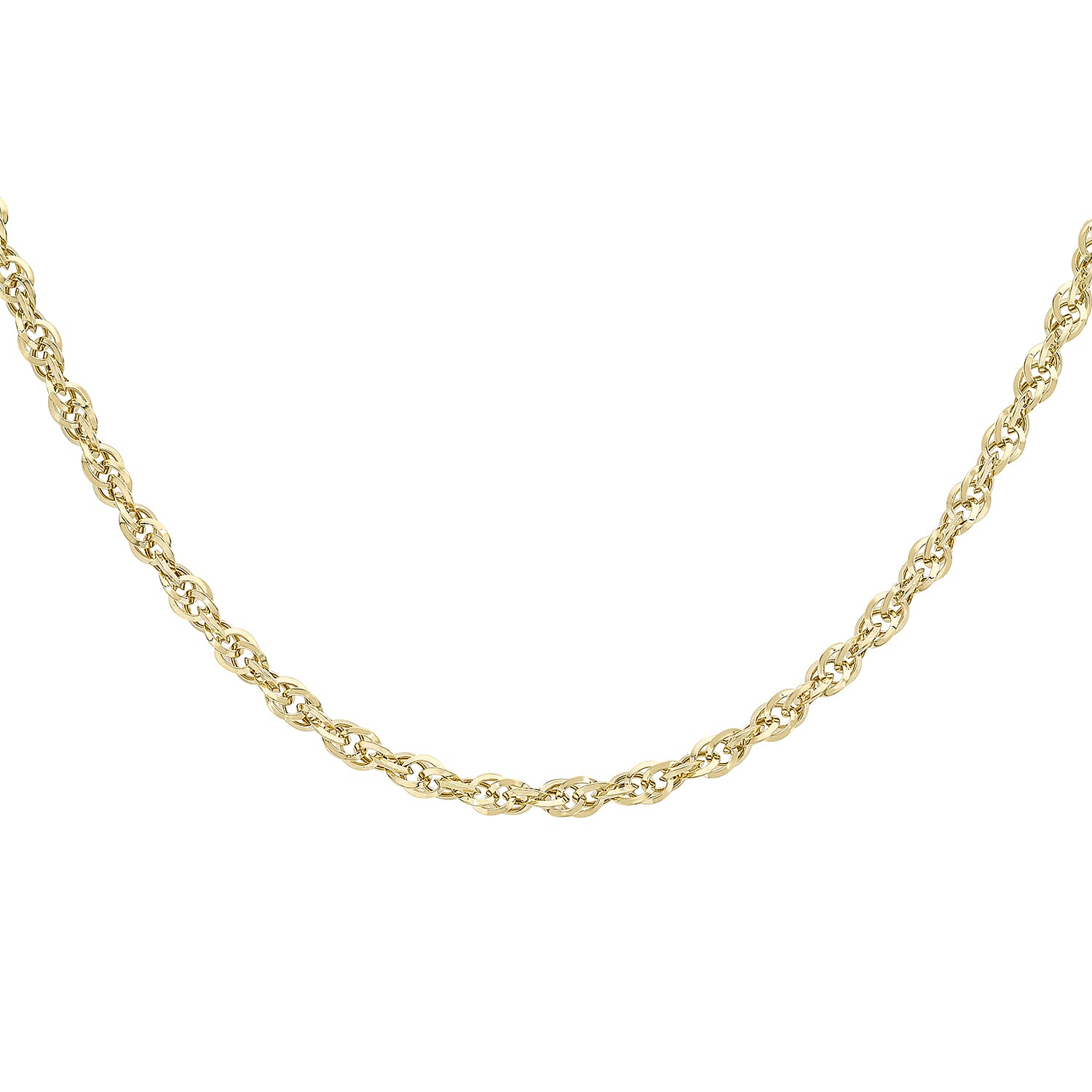 Diamond Cut Prince of Wales Chain 16 Inch in 9K Yellow Gold 7582294 0