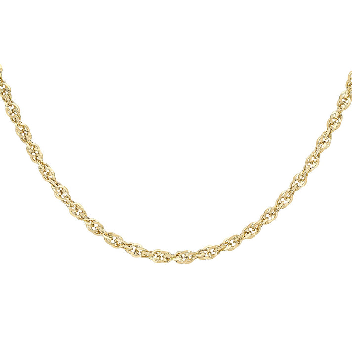 Diamond Cut Prince of Wales Chain 16 Inch in 9K Yellow Gold 7582294 1