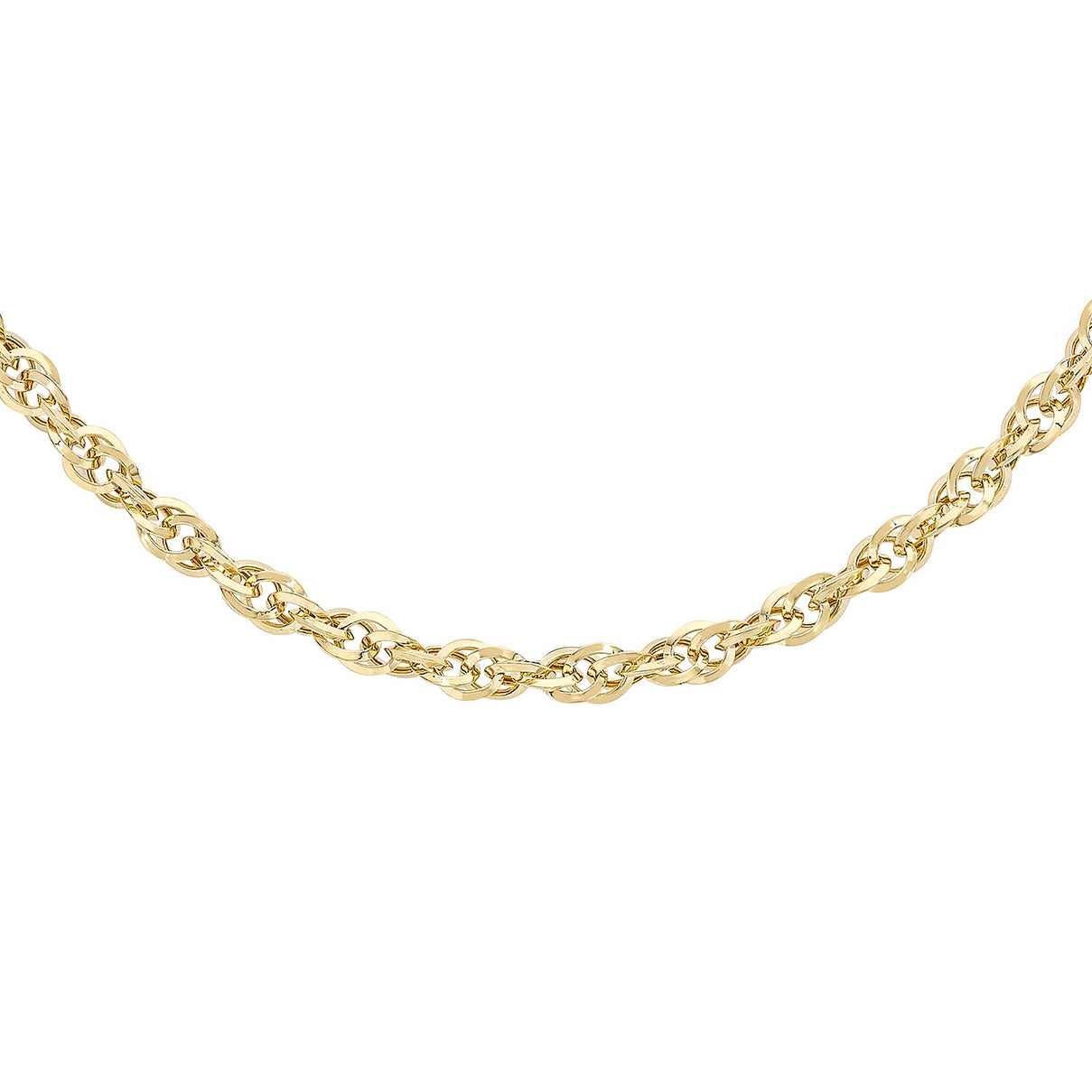Diamond Cut Prince of Wales Chain 16 Inch in 9K Yellow Gold 7582294 3