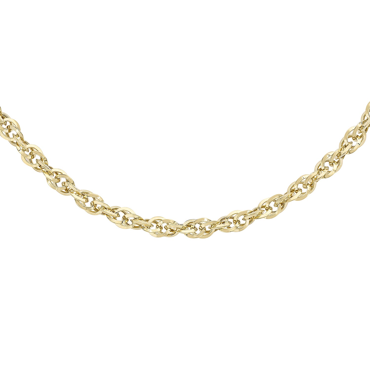 Diamond Cut Prince of Wales Chain 16 Inch in 9K Yellow Gold 7582294 3