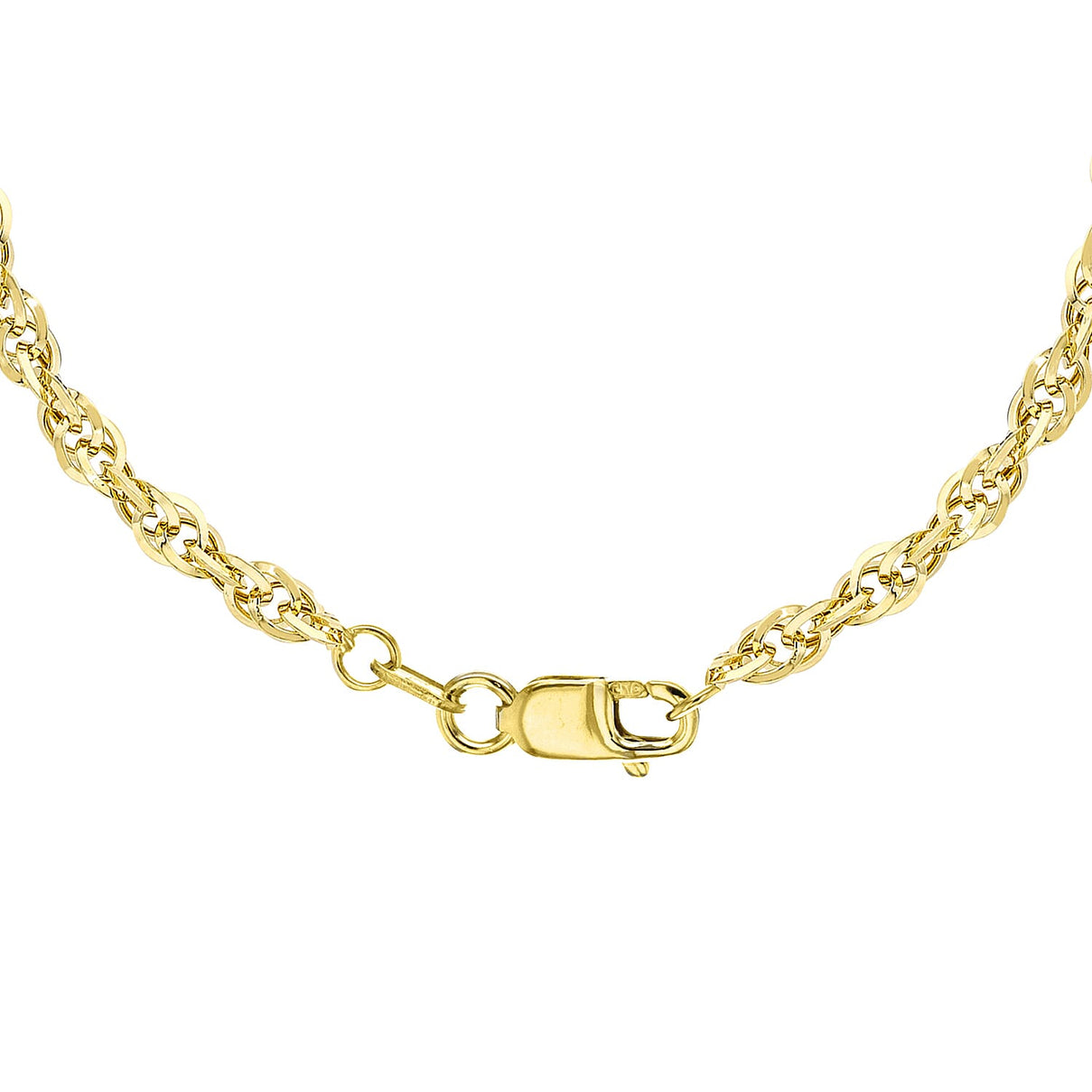 Diamond Cut Prince of Wales Chain 16 Inch in 9K Yellow Gold 7582294 4