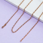 9K Rose Gold  Chain (Size - 18),  Gold Wt. 1.8 Gms