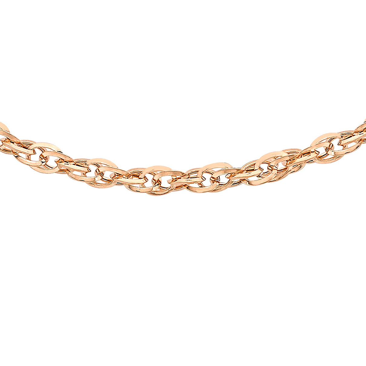 Diamond Cut Prince of Wales Chain 18 Inch in 9K Rose Gold 7582101 3