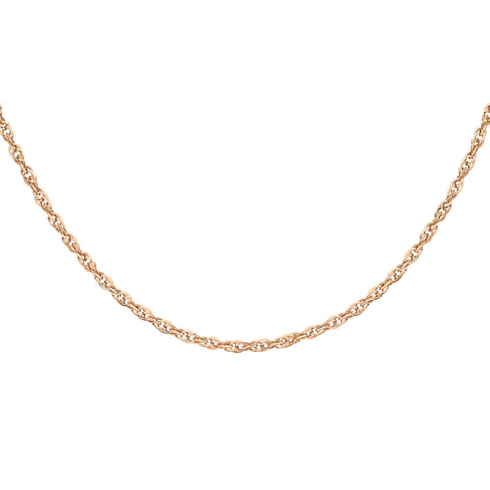 Diamond Cut Prince of Wales Chain 20 Inch in 9K Rose Gold 7582073 1