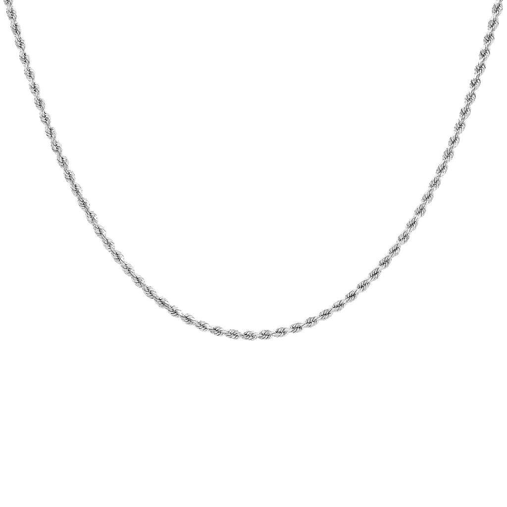 9K White Gold  Chain (Size - 16),  Gold Wt. 5.4 Gms