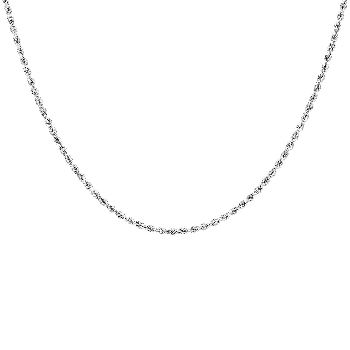 Diamond Cut Rope Chain 16 Inch in 9K White Gold 5.4g 7586034 3