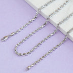 9K White Gold  Chain (Size - 16),  Gold Wt. 5.4 Gms