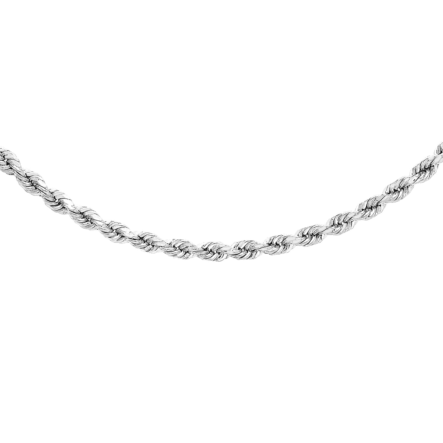 Diamond Cut Rope Chain 16 Inch in 9K White Gold 5.4g 7586034 6