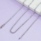 9K White Gold  Chain (Size - 18),  Gold Wt. 3 Gms
