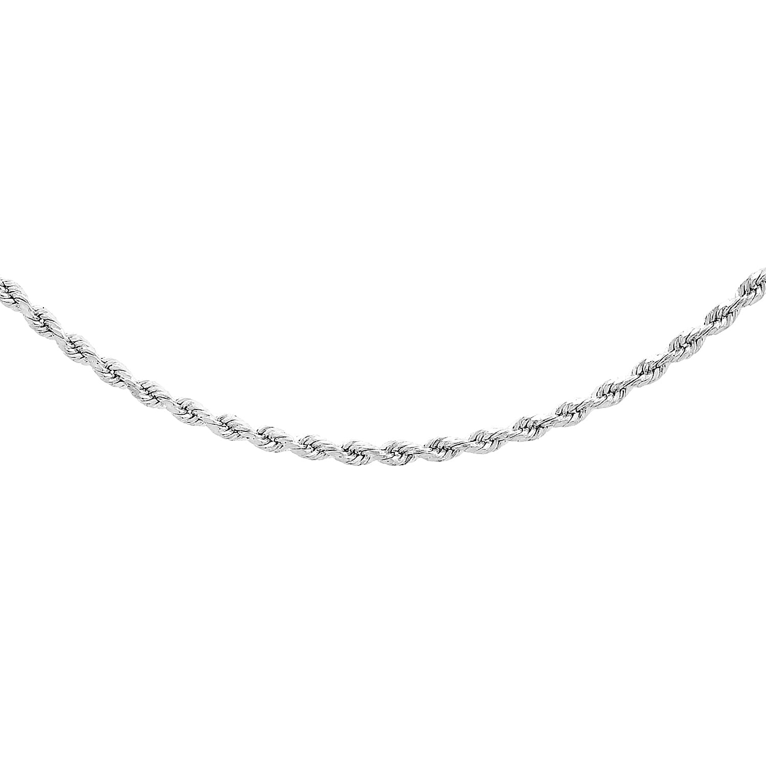 Diamond Cut Rope Chain 18 Inch in 9K White Gold 7586086 6