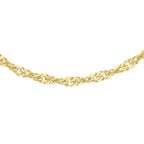 9K Yellow Gold Twist Curb Chain With Spring Ring Clasp (Size - 16)