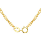 9K Yellow Gold Twist Curb Chain With Spring Ring Clasp (Size - 16)