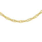 9K Yellow Gold Twist Curb Chain With Spring Ring Clasp (Size - 16)