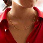 9K Yellow Gold Twist Curb Chain With Spring Ring Clasp (Size - 16)