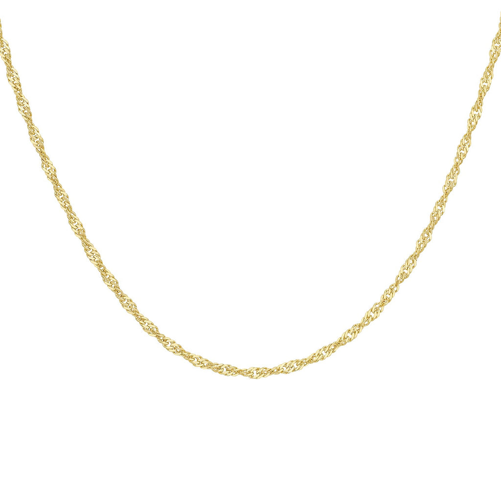 9K Yellow Gold  Chain (Size - 18),  Gold Wt. 1.8 Gms