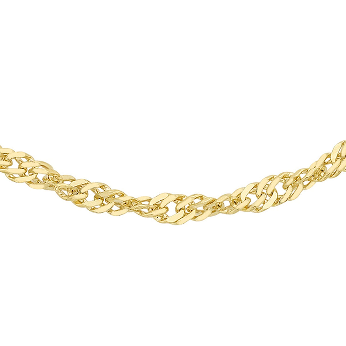 Diamond-Cut Twist-Curb Chain 18 Inch in 9K Yellow Gold 7577521 0