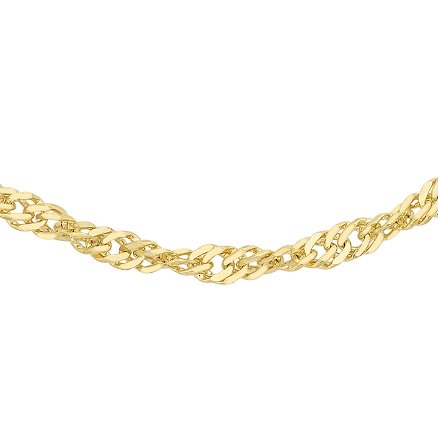 Diamond-Cut Twist-Curb Chain 18 Inch in 9K Yellow Gold 7577521 0