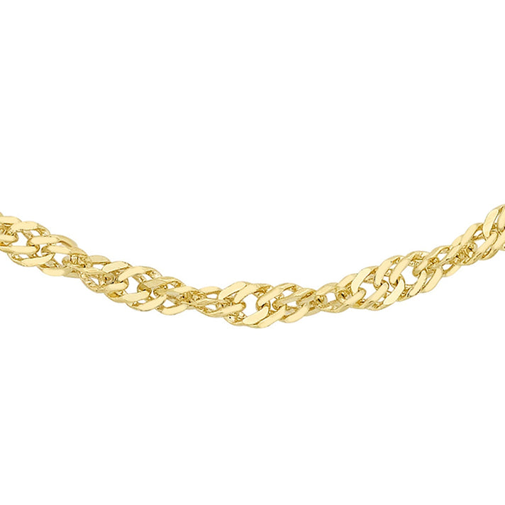 Diamond-Cut Twist-Curb Chain 18 Inch in 9K Yellow Gold 7577521 1