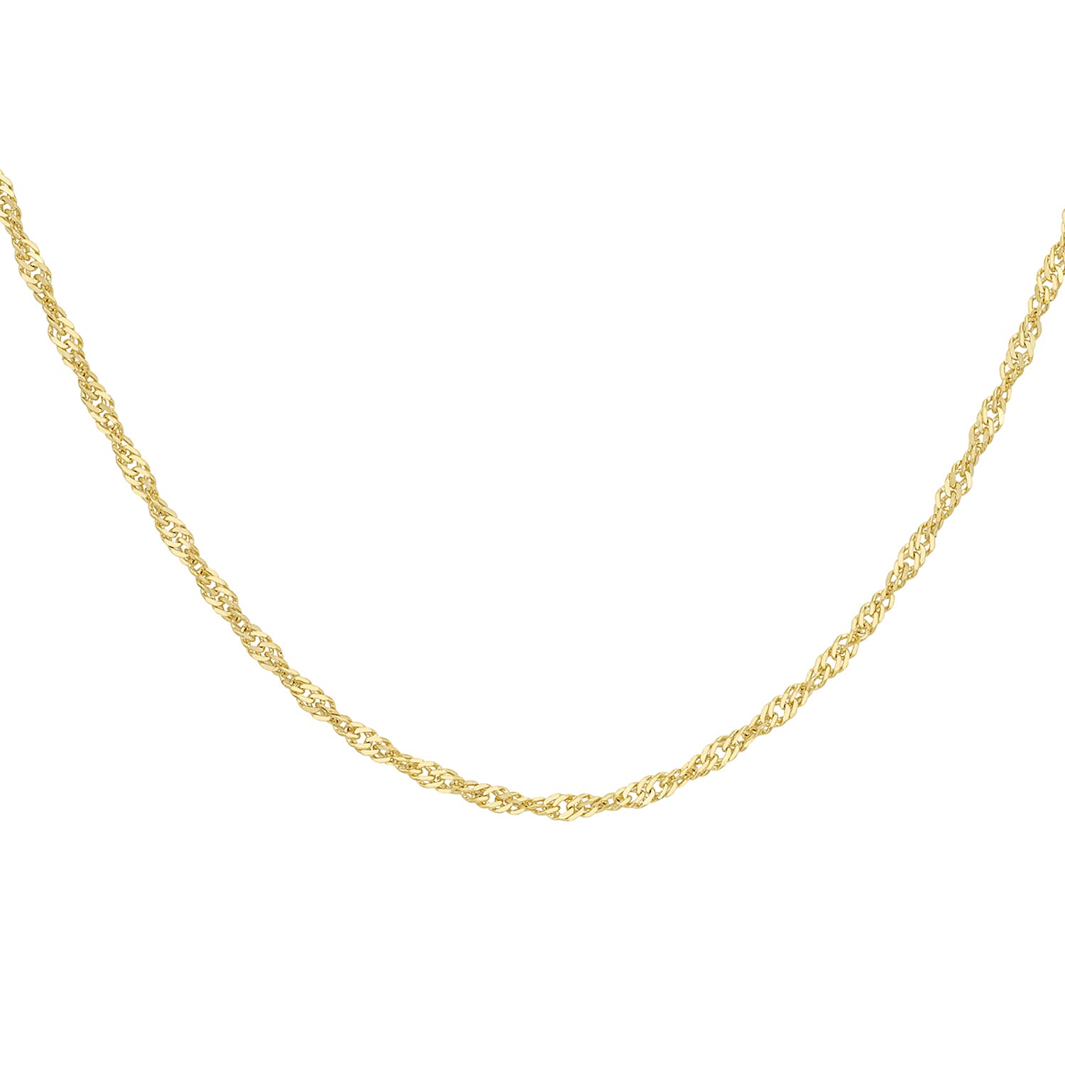 Diamond-Cut Twist-Curb Chain 18 Inch in 9K Yellow Gold 7577521 1