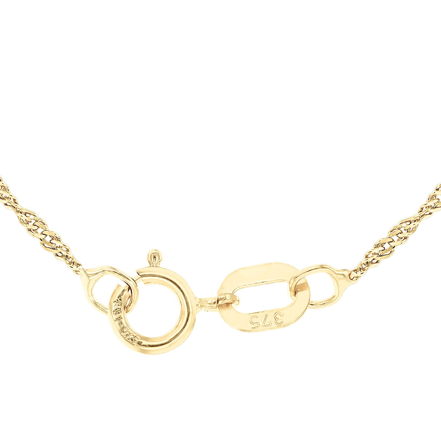 Diamond-Cut Twist-Curb Chain 18 Inch in 9K Yellow Gold 7577521 2