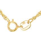9K Yellow Gold Diamond Cut Twist Curb Chain (Size - 20) with Spring Ring Clasp