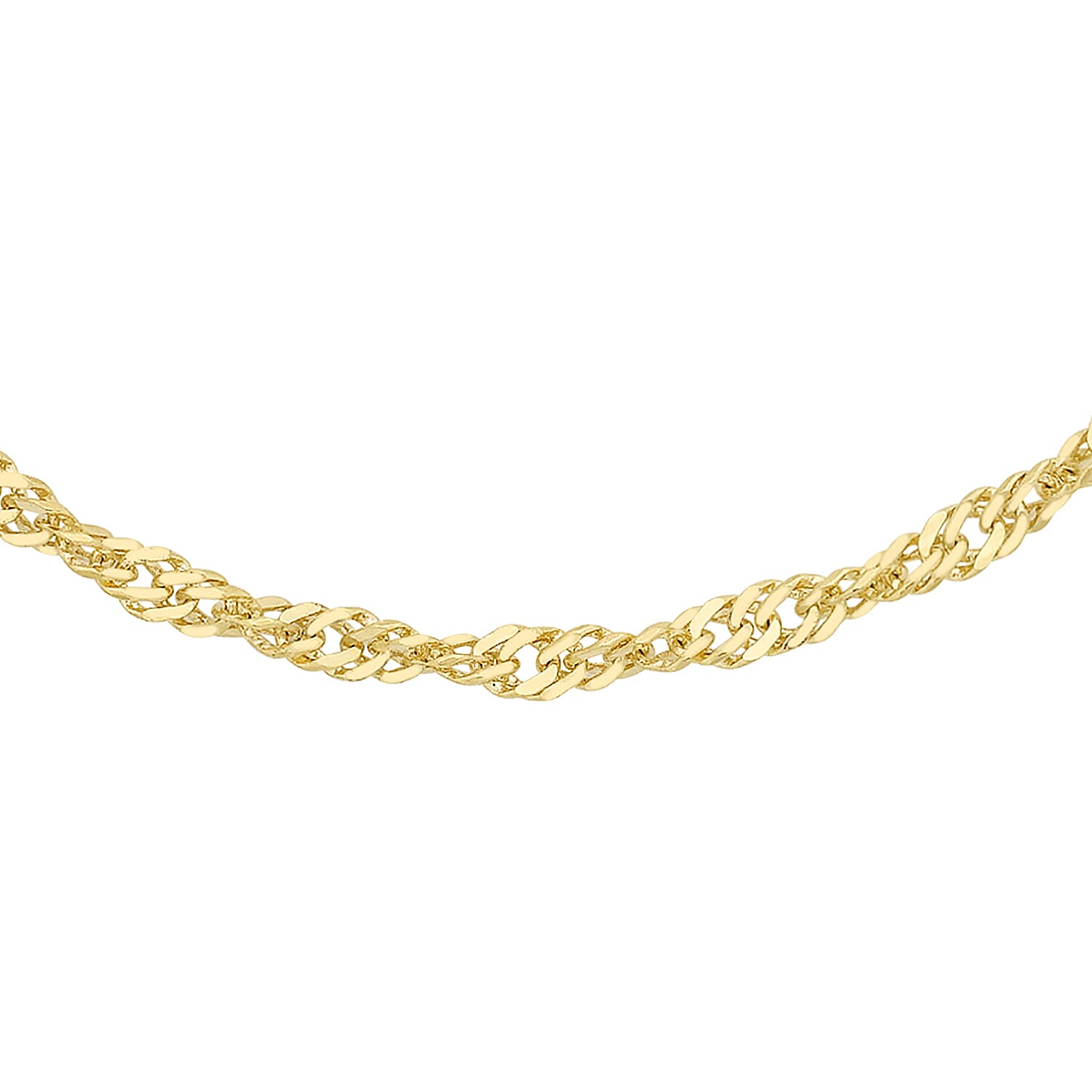 Diamond Cut Twist Curb Chain 20 Inch in 9K Yellow Gold 7576782 0