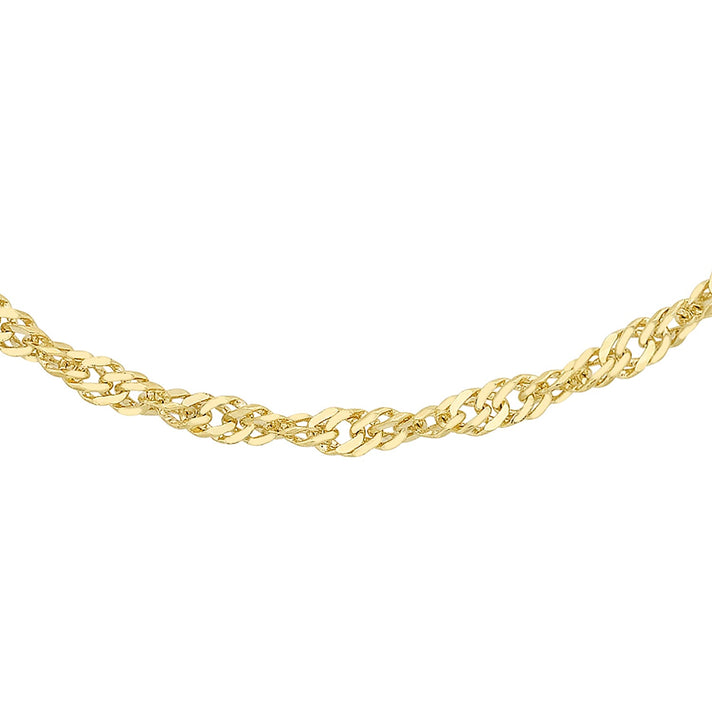 Diamond Cut Twist Curb Chain 20 Inch in 9K Yellow Gold 7576782 1