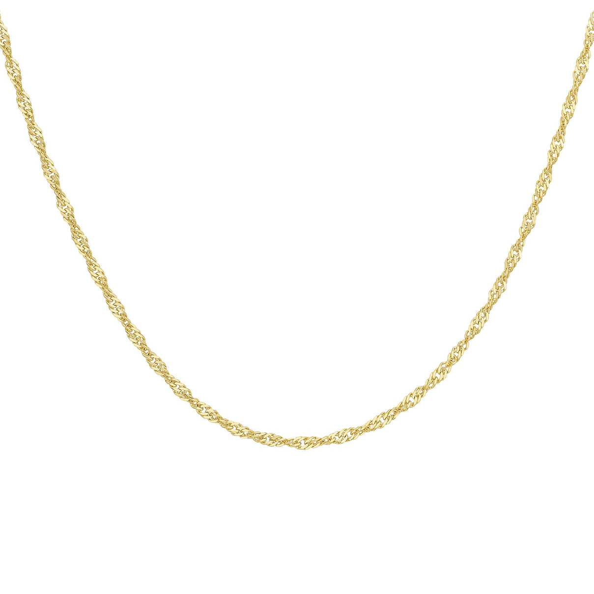 Diamond Cut Twist Curb Chain 20 Inch in 9K Yellow Gold 7576782 1