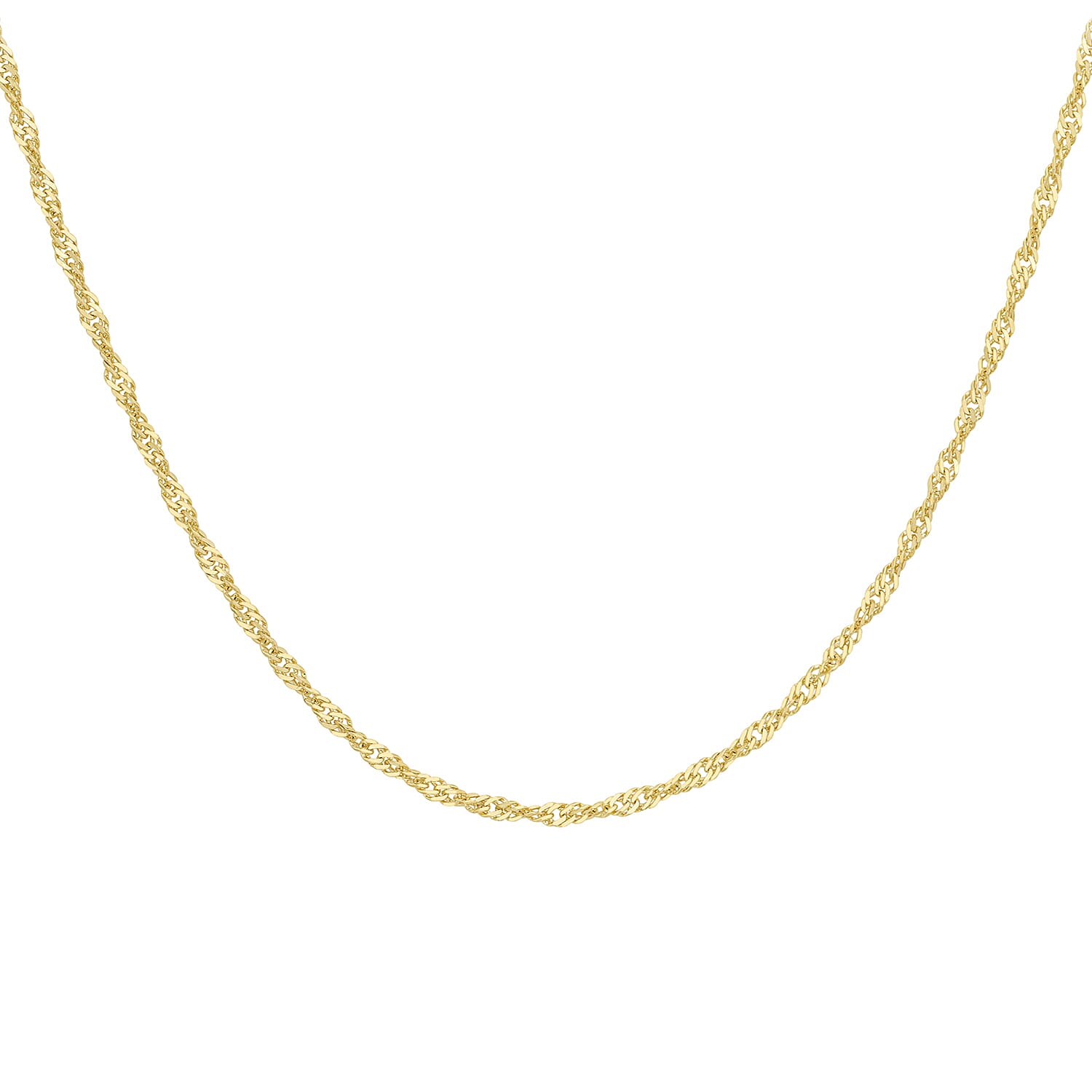 Diamond Cut Twist Curb Chain 20 Inch in 9K Yellow Gold 7576782 1