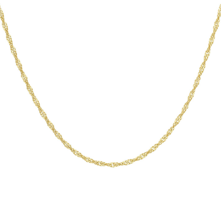 Diamond Cut Twist Curb Chain 20 Inch in 9K Yellow Gold 7576782 2