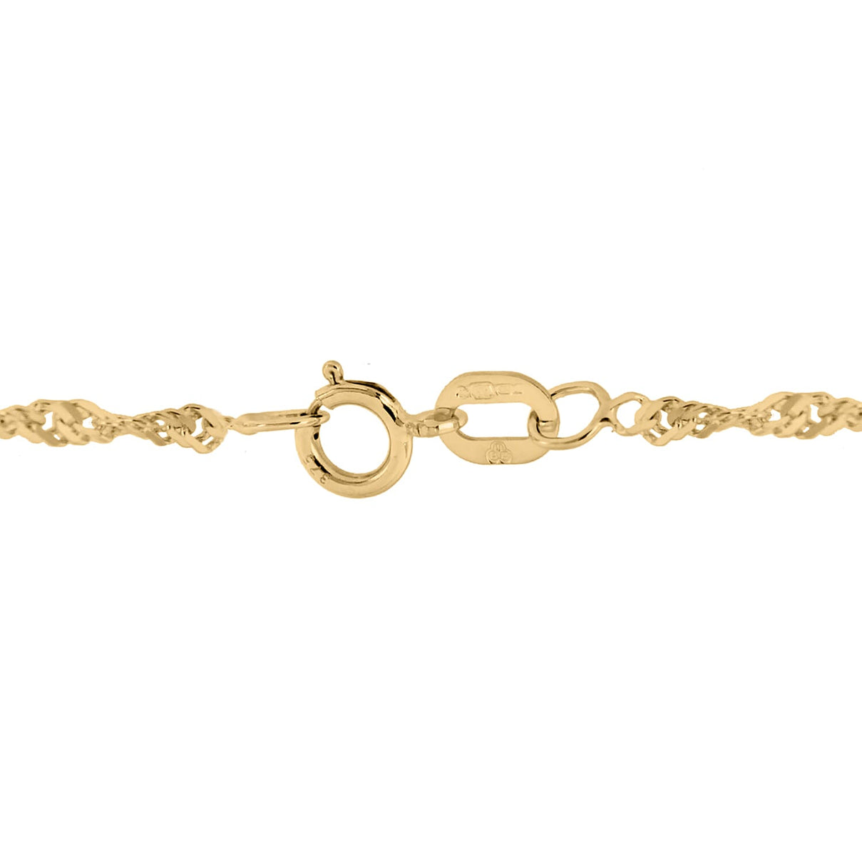 Diamond Cut Twist Curb Chain 20 Inch in 9K Yellow Gold 7576782 2