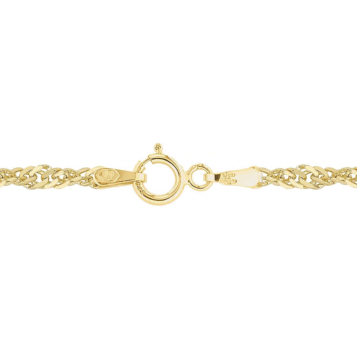 Diamond Cut Twist Curb Chain 20 Inch in 9K Yellow Gold 7576795 3