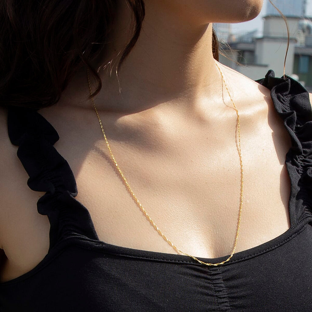 9K Yellow Gold  Chain (Size - 24),  Gold Wt. 1.2 Gms