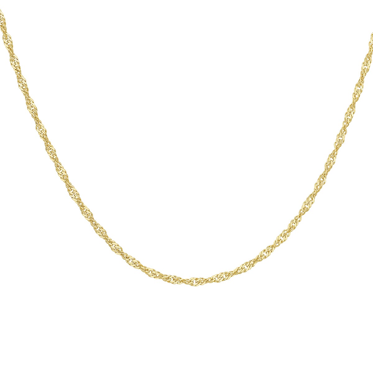 Diamond Cut Twist Curb Chain 24 Inch in 9K Yellow Gold 7576737 3