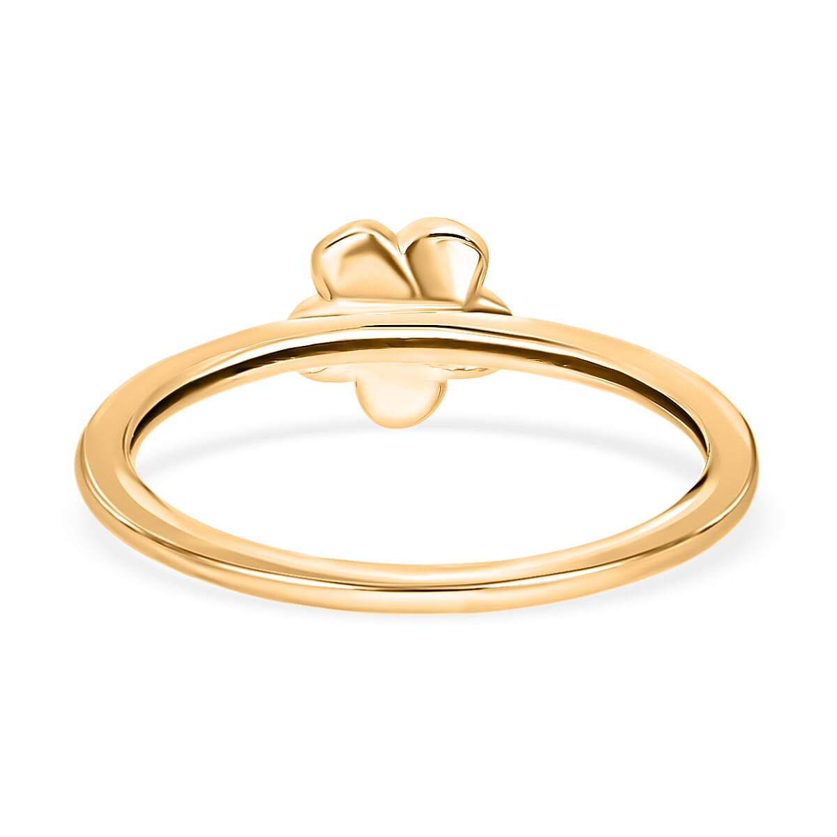 White Diamond Floral Ring in 18K Vermeil Yellow Gold Plated Sterling Silver 7152461 5