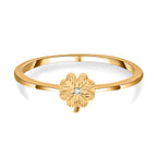Diamond Floral Ring in Vermeil Yellow Gold Plated Sterling Silver