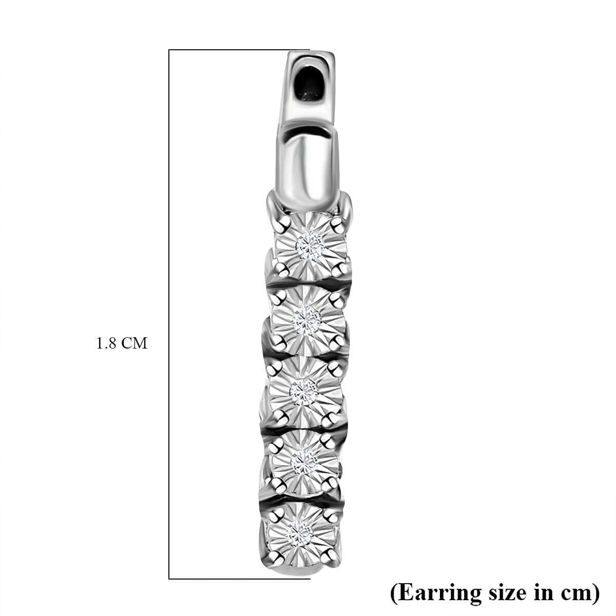 Natural White Diamond Hoop Earrings in Platinum Overlay Sterling Silver 7172840 5