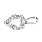 The Eternal Heart - Natural Diamond Pendant in Sterling Silver