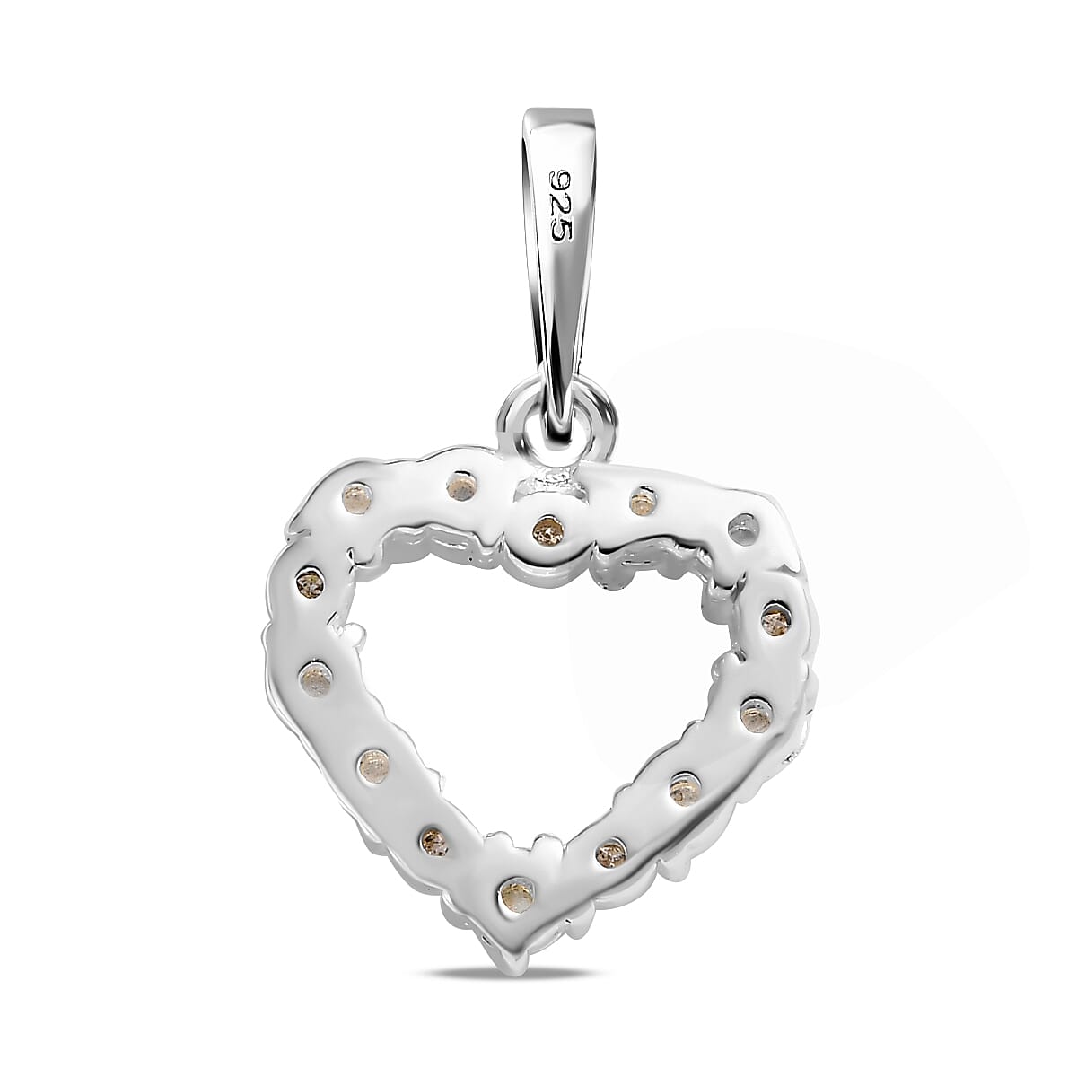 The Eternal Heart - Natural Diamond Pendant in Sterling Silver 7517369 4