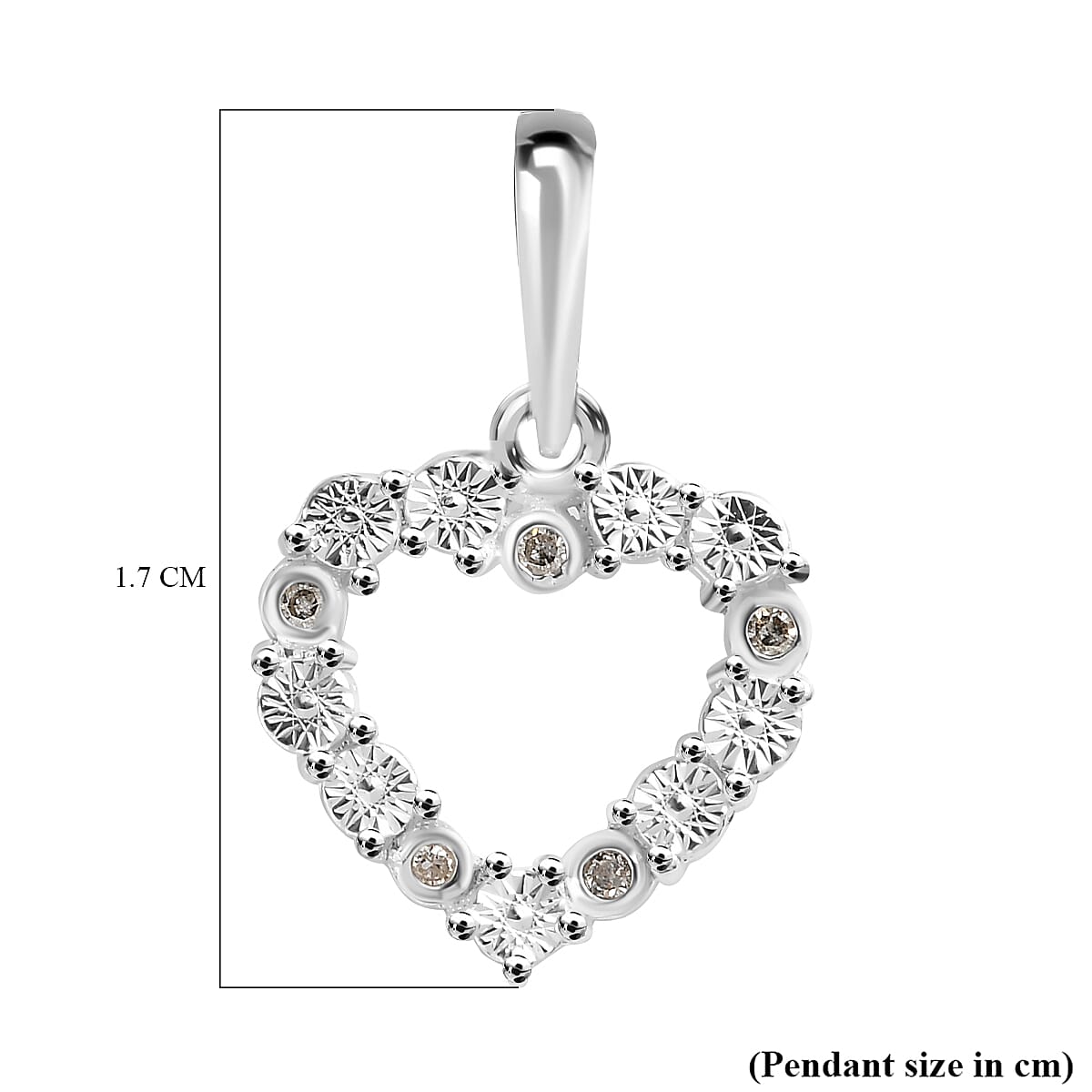 The Eternal Heart - Natural Diamond Pendant in Sterling Silver 7517369 5