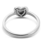 Diamond Ring in Platinum Overlay Sterling Silver
