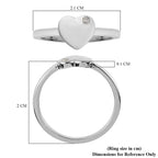 Diamond Ring in Platinum Overlay Sterling Silver