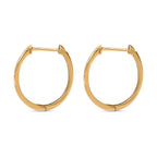 Royal Bali Collection - D'joy Diamond (Rnd) Hoop Earrings with Clasp in 18K Vermeil Yellow Gold Plated Sterling Silver