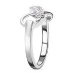 Diamond Infinity Ring in Platinum Overlay Sterling Silver 0.15 Ct.