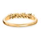 Diamond Leaf Ring in 18K Vermeil Yellow Gold Plated Sterling Silver 0.19 Ct