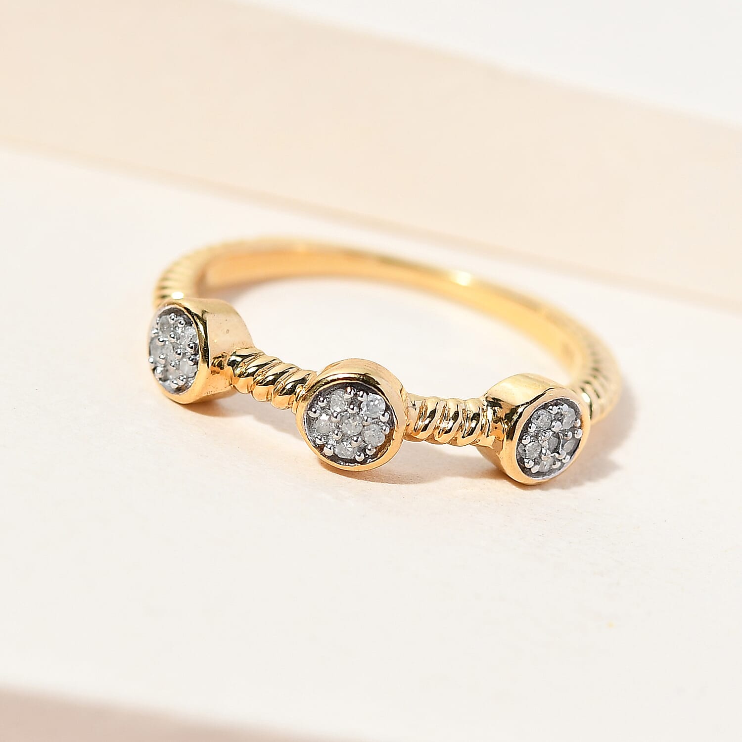Diamond Ring in 14K Gold Overlay Sterling Silver 3674107 2