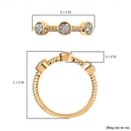 Diamond Constellation Cluster Stackable Ring in 14K Gold Overlay Sterling Silver
