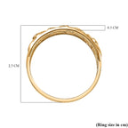 Diamond Ring in 18K Vermeil YG Plated Sterling Silver