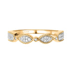 Diamond Ring in 18K Vermeil Yellow Gold Plated Sterling Silver 0.20 Ct